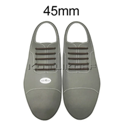 Новые аксессуары для обуви эластичные силиконовые шнурки эластичные шнурки креативные ленивые силиконовые шнурки без шнурков резиновые шнурки - Цвет: Brown 45mm