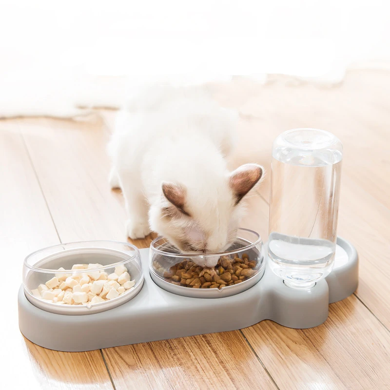 Cat Food Bowl Automatic Feeder Water Dispenser Pet Dog Cat Food Container Drinking Stand Dish Bowl Pet Supplies