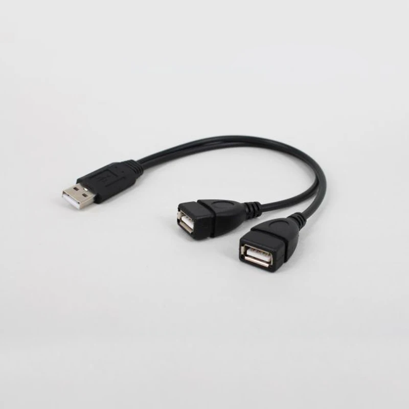 Кабель-концентратор USB 2,0 Мужской Двойной USB женский 2 в 1 прочная зарядка для мобильного телефона PUO88