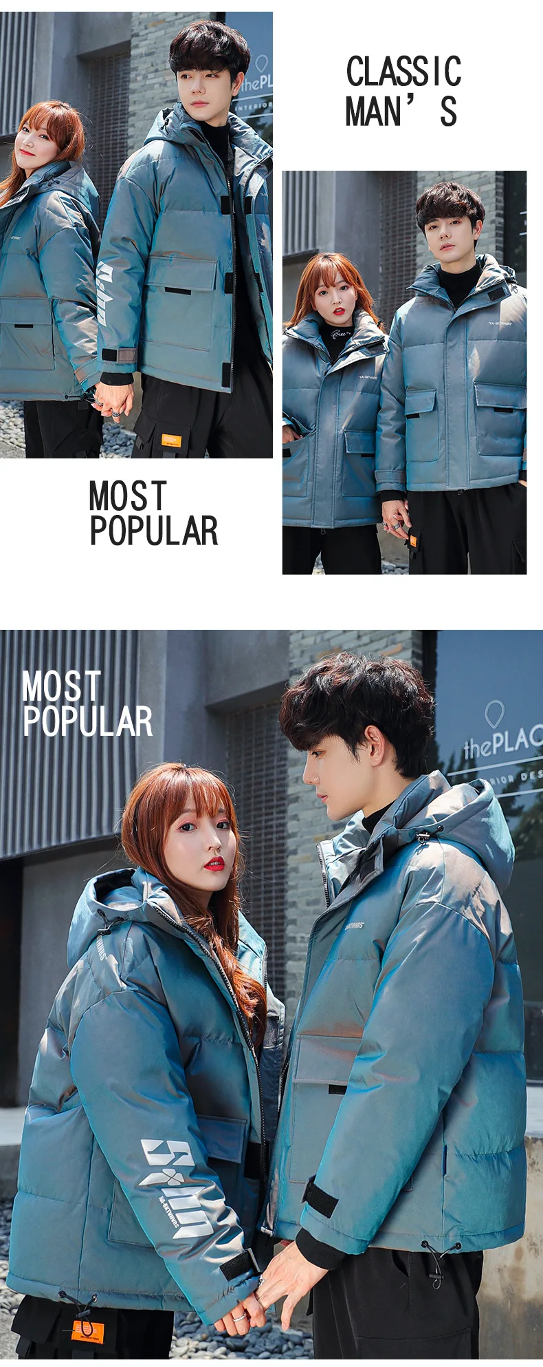 hooded puffer jacket -20 Degree Winter Stand Collar Men's Down Jackets Fashion Couple Parkas Loose Outerwear Keep Warm Thicken White Duck Down Coats mens puffer jacket