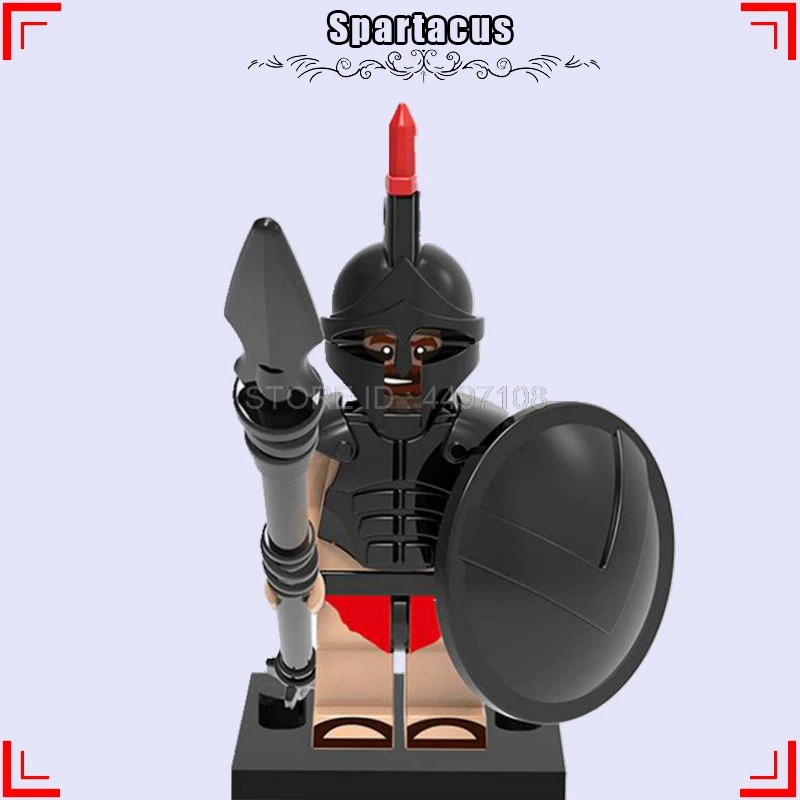 300 Спартанс Римский Воин эльф-Охотник Арес король персонаж фильма строительные технические блоки Хоббит детские игрушки звездные армейские солдаты войны - Цвет: Spartacus