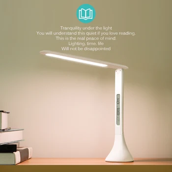 

Perpetual Calendar Touch Folding Table Lamp Calendar Temperature Alarm Clock Lamp Night Light Bedroom Decoration