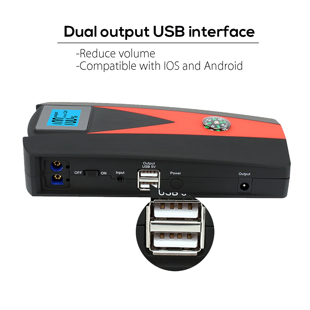  Multifunction Car Jump Starter 800A LED USB Power Bank Portable Emergency Car Battery Booster Charg