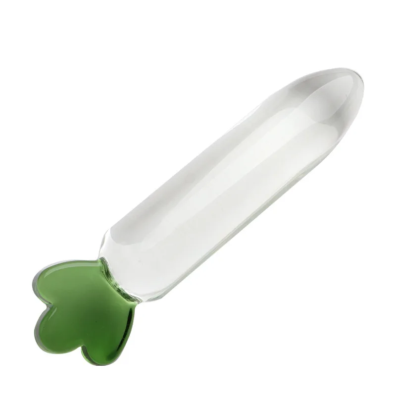 Radish Crystal Glass Dildo For Anal Women Sex Toy Fruit Vegetable Artificial Penis Anal Plug Masturbation Sex Toys For Women Men