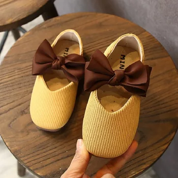 

2019 Fashion Bow Baby Girl Autumn Shoes 3 Years Kids Girls Dress Wedding Party Leather Shoes Pink Toddler Shoes Child 1 2 4 5 6