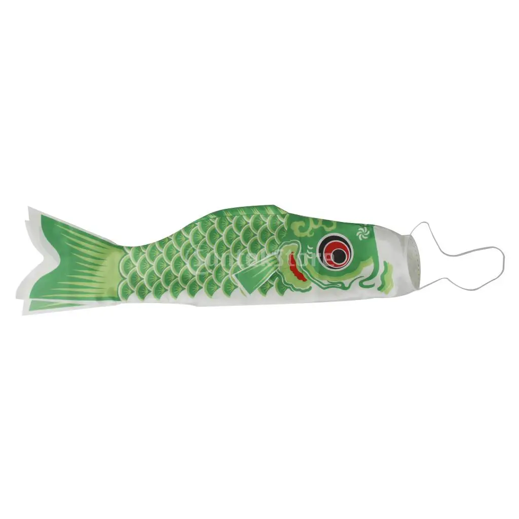 4pcs 40cm Koi Nobori Japanese Style Carp Windsock Streamer Koinobori Fish Kite Flag Hanging Decor for Home Garden Restaurant