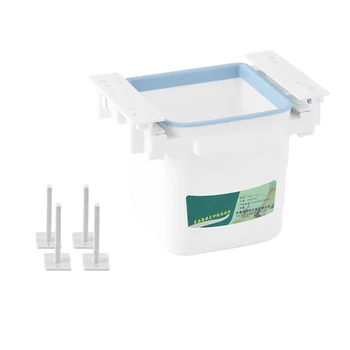 

Office Desktop Desk Trash Can Storage Box Durable Study Retractable Save Space Gabage Collect Double Ears Bedroom Home Kitchen