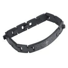 Мужской крест из Библейского браслета Черный