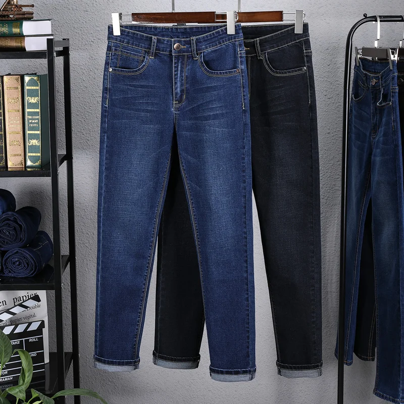 2020 NewSlim Jeans Men's Straight Slim Fit Jerseys | Мужская одежда
