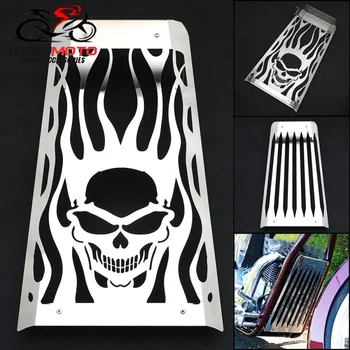 

Motorcycle Skull Flame Style Polished Stainless Steel Radiator Cover Grill Guard Protector For Honda Fury VT1300 2010 - 2016
