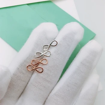 

Lucky 8 Earring 925 Sterling silver Jewelry Women accessories 8 shape fashion Silverware New product Stud Valentine's Day gift