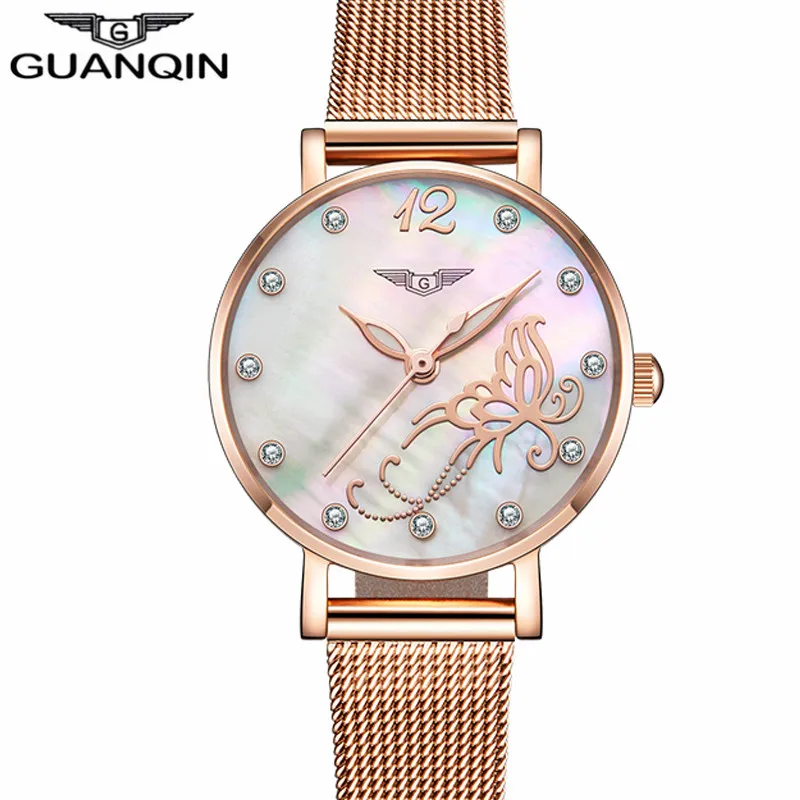 

Reloj Mujer GUANQIN Luxury Brand Women Watches Gold Full Steel Bracelet Quartz Watch Women's Fashion Wristwatch Relogio Feminino