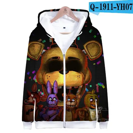 color at picture Fnaf/толстовки с капюшоном; толстовка с принтом «пять ночей с Фредди»; пальто; Весенняя Детская толстовка с рисунком медведя; толстовки для мальчиков; FNAF - Цвет: color at picture