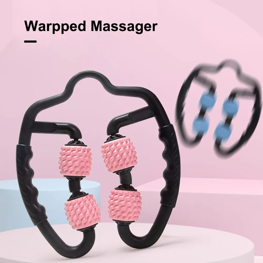 

4-Point Fitness Ball Hand Arm and Leg Roller Massage Stick Pressure Trigger Point Massage Tool Deep Tissue Massager