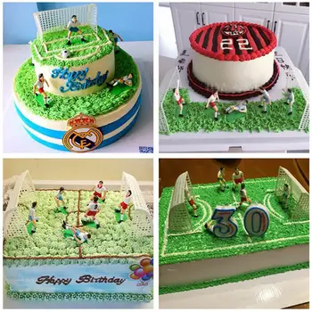 

8pcs Football Ground Cake Decor Set Happy Birthday Decor For Kids Boy Sports Boy Birthday Decor Toy Football Boy Cake Decor Doll