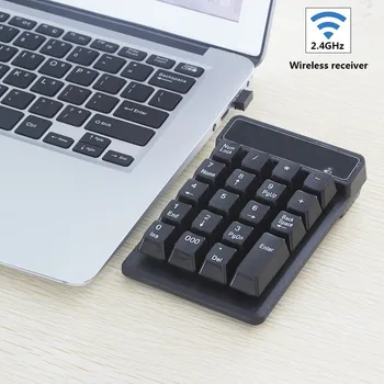 

CHYI Mini Wireless Numeric Keyboard 19 Keys Digital Waterproof USB Numpad Keypad For Cashier Bank PC Laptop Computer