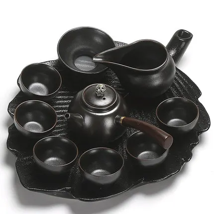 12 Style Creative Stoneware Tea set Japanese style Dry Foaming Table Complete set of Ceramic Kung Fu Tea set Pot tea Household Cup - Цвет: 12 Style