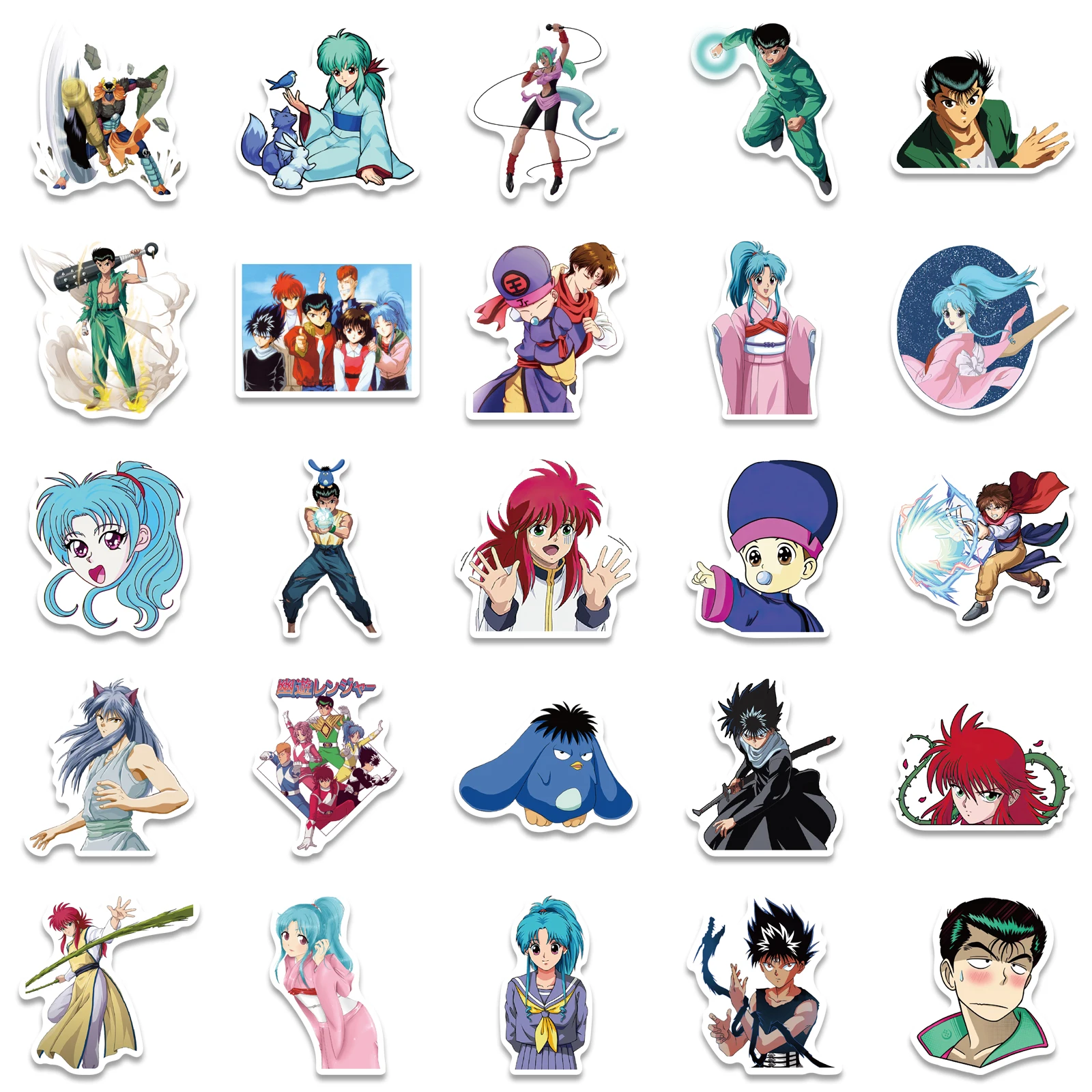  Yu Yu Hakusho- 25Th Die-Cut Sticker Set 3.5 : Toys & Games