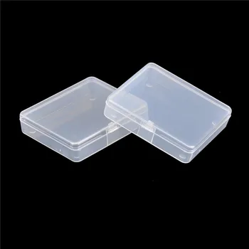 

2pcs/lot Transparent Toolbox Electronic Plastic Parts Container Tool Box Screw Fish Hook Drill Bit Component Storage Box