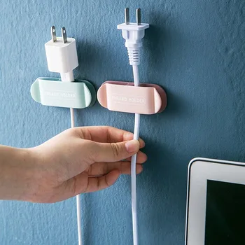 

4pcs Power Plug Hook Seamless Socket Storage Holder Powerful Adhesive Wall Hanger For bathroom Home Accessories