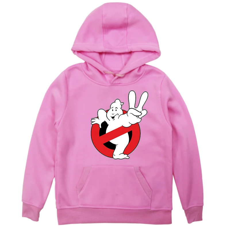 Print Ghostbuster Hoodies Children Boy Girl Clothes Long Sleeve Thicked Sweatshirt Kids Casual Tops Winter Warm Tracksuit Hooded