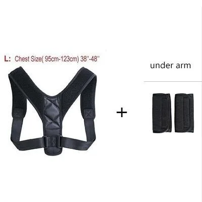 L add under arm Корректор осанки для Спины Поддерживающий Пояс для плеч Регулируемый Корректор осанки терапия для мужчин/женщин - Цвет: L add under arm