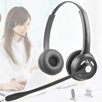 

BT102 Bluetooth Headset Call Center Office Binaural Stereo Headset With Mic Telephone Noise Reduction Customer Service Earphones