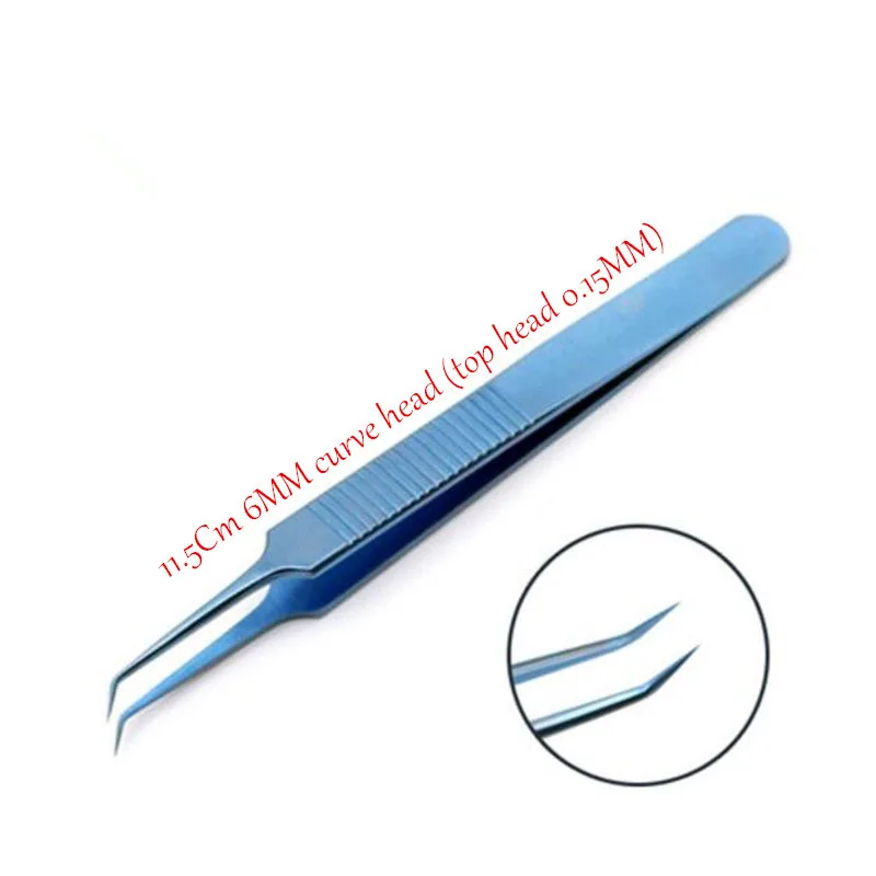 6MM-curved-head-top-head-0-15MM-Micros-titanium-alloy-11-5CM-tweezers-Ophthalmic-forceps