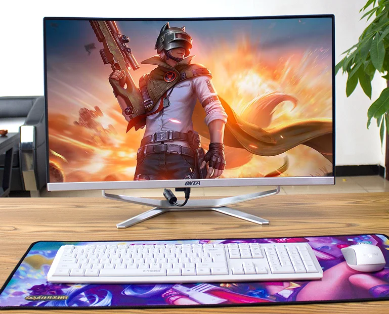 Wifi настольный компьютер ПК AIO с процессором i5 ram 16GB SSD 1 ТБ GTX1050Ti и 27 ''дюймовый FHD изогнутый ЖК-монитор