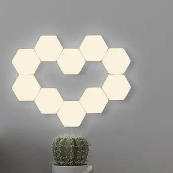 

Creative Hexagonal LED Night Light Touch Sensitive Modular Lamp Wall Decor