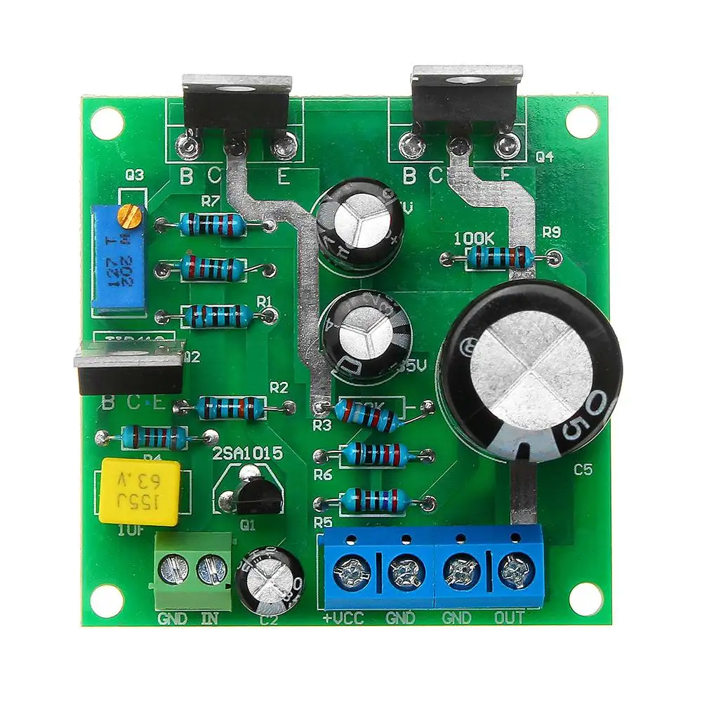 LEORY Mini Mono Channel DC12V 24V усилитель плата класса A для Arduino 1969 TIP41C