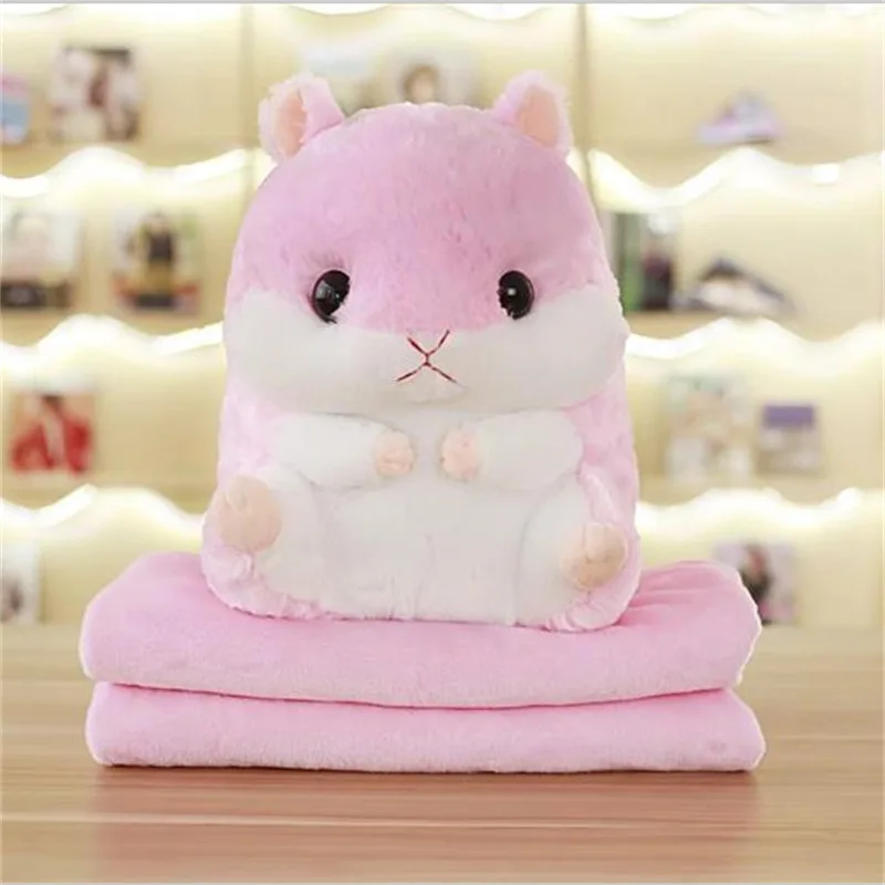 pink Украшение для дома, постельное белье, серебряное, Коралловое, Флисовое одеяло, для офиса, путешествий, подушка, одеяло, s, рождественский подарок, кукла-хомяк, подушка - Цвет: pink