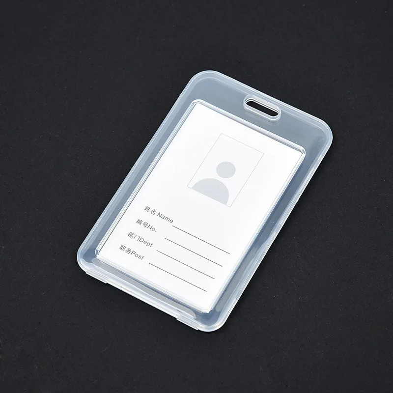 Funda de plástico transparente para tarjetas de crédito, Protector Transparente para estudiantes, banco, autobús, identificación, bolsos porta tarjetas, 1 unidad