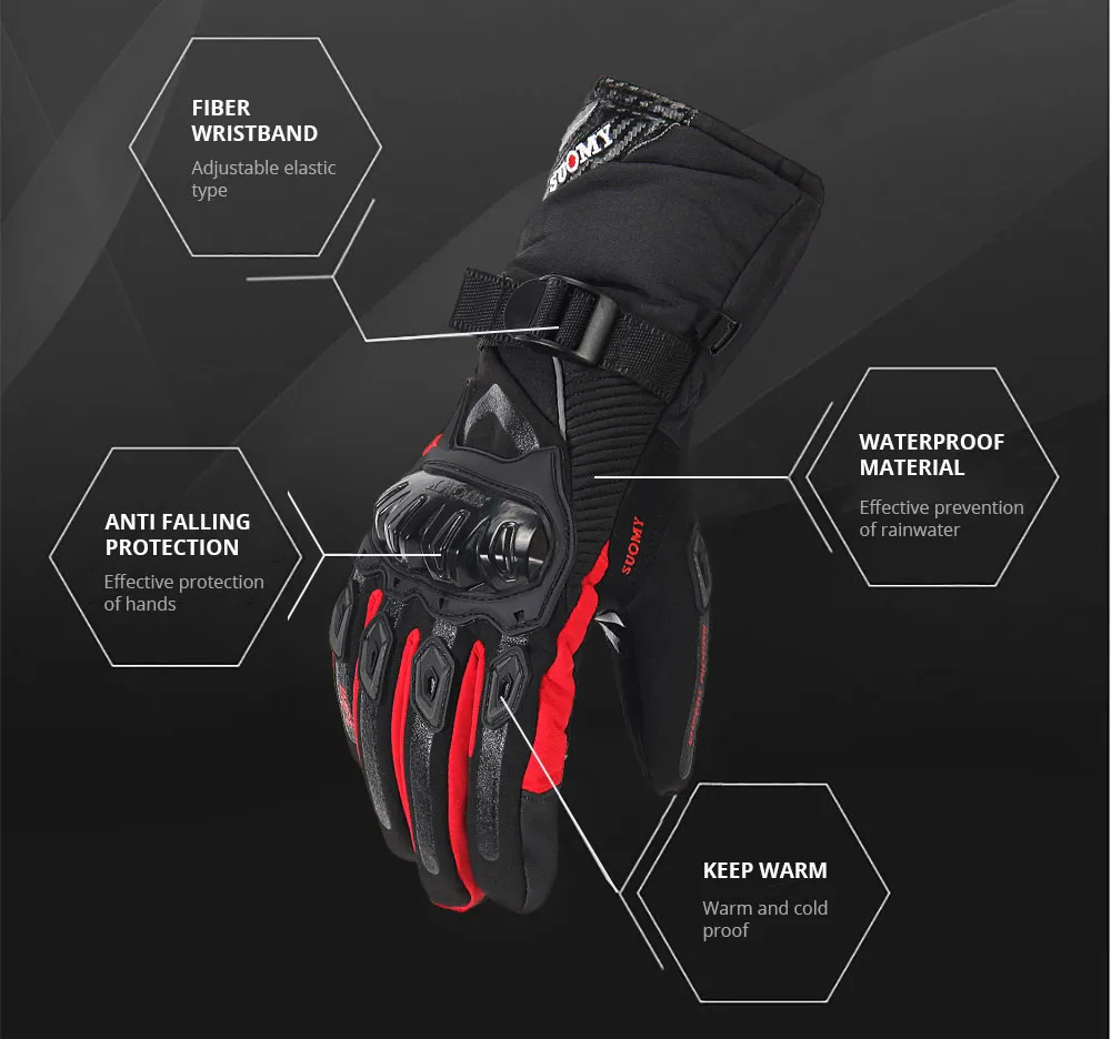 Winter warm Guantes Moto Luvas Touch Screen Motosiklet Protective25