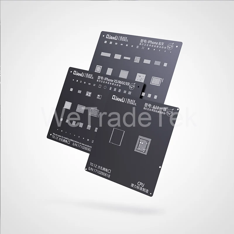 Qianli черный плюс BGA трафарет для iPhone X XS XR XSMAX 8P 8 7P 6P NAND IC чип квадратное отверстие трафарет