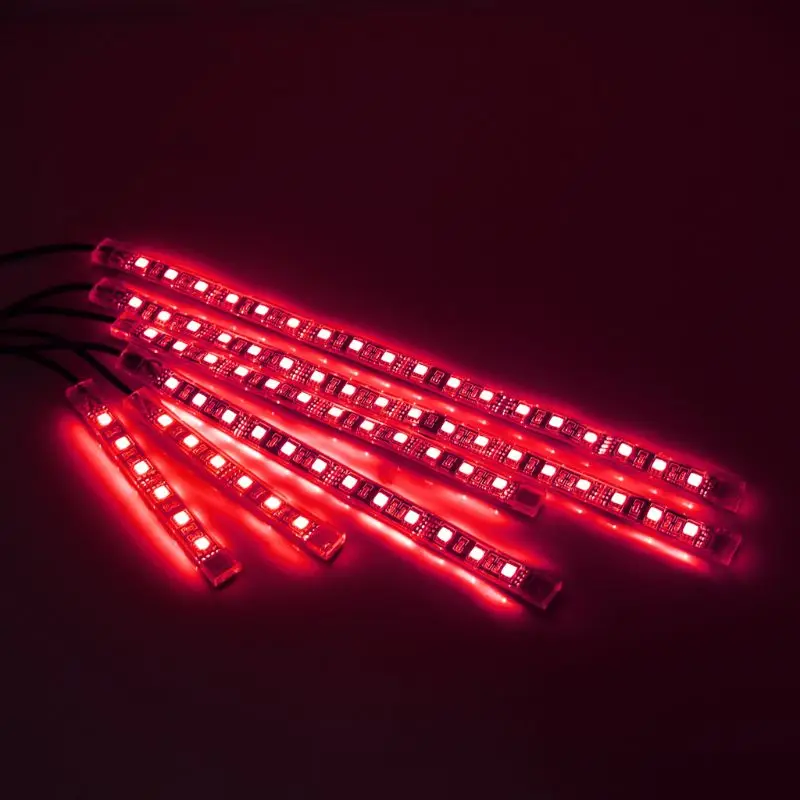 6 шт. 5050 SMD гибкий RGB мигающий светильник светодиодный пульт дистанционного управления для мотоцикла