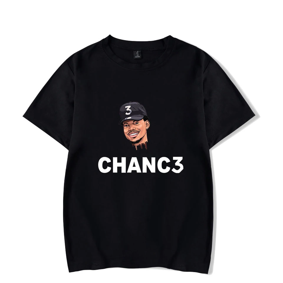 Модная футболка Chance The Rapper, Мужская розовая летняя хлопковая Футболка Harajuku с коротким рукавом, Новая повседневная футболка с принтом CHANC3 rapper