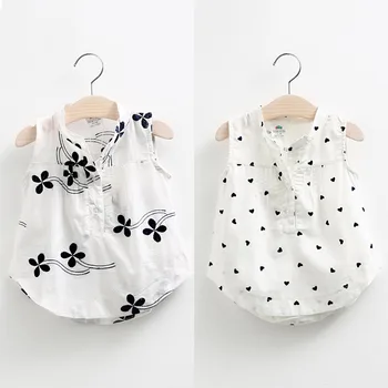 

2020 Toddler Baby Girls Sleeveless blouses Summer Clothing kids girls Tops shirts tank shirt children's clothes