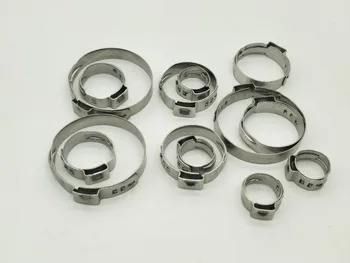 

Free shipping big size pipe Clamps High Quality 6PCS Stainless Steel 304 Single Ear Hose Clamps Assortment Kit Single