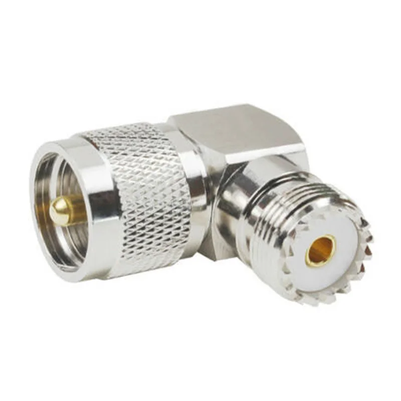 1x UHF SO-239 мама к UHF PL-259 папа правый угол RF разъем Адаптер Заменить