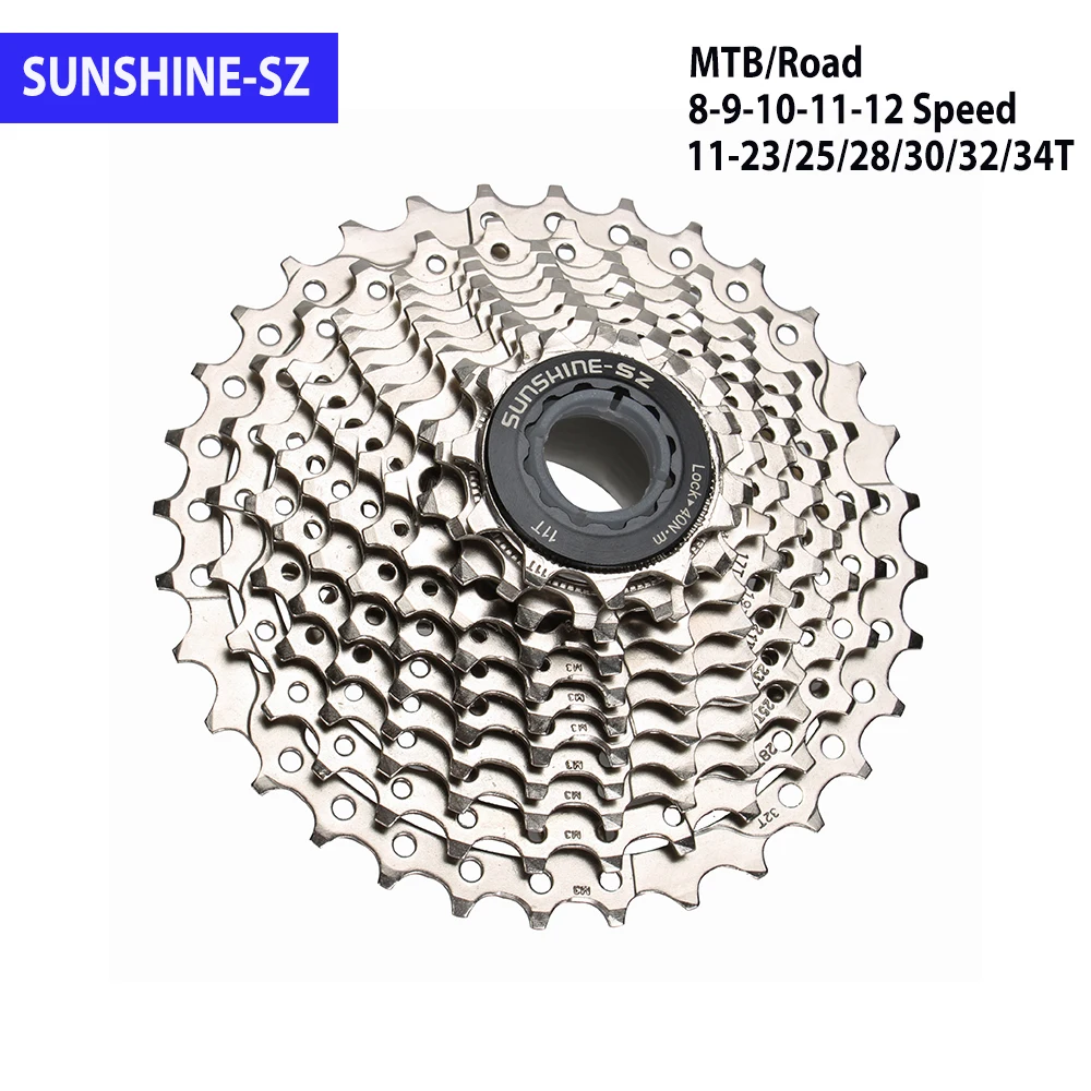 Road Bike 8 9 10 11 12 Speed Velocidade Cassette 11-25T 28T 30T 32T 34T 36T Bicycle MTB Freewheel Cassette Sprocket for HG Hub