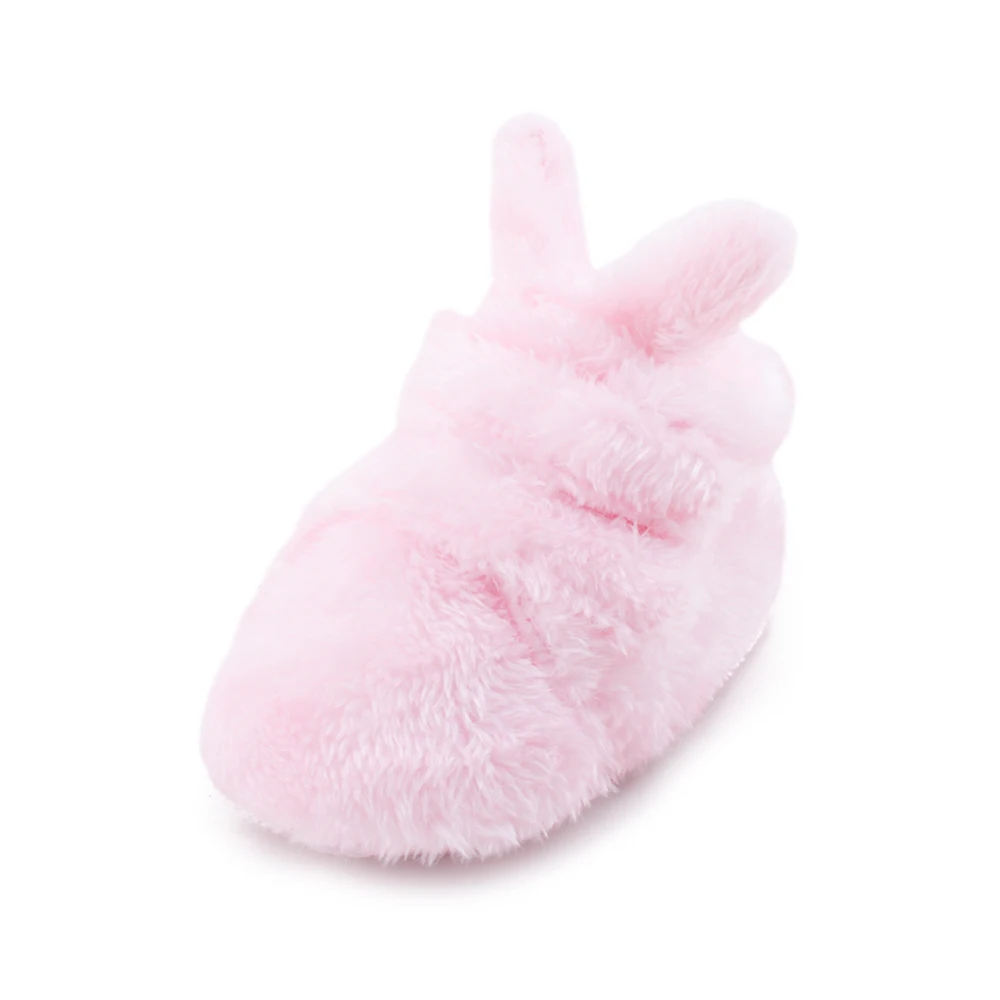 0-24 месяца) зимние детские ботинки пушистая теплая детская обувь Ручная работа высокого качества мягкая хлопковая подошва на шнуровке Обувь для малышей - Цвет: Pink Rabbit