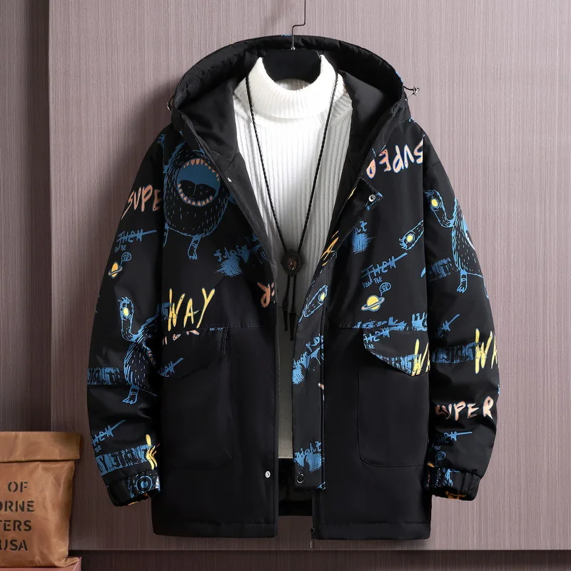 2022 Men's Down Jacket Warm Large Size Jacket Men's Casual High-quality Reflective Article Coat Winter Male Jacket Men's Coat