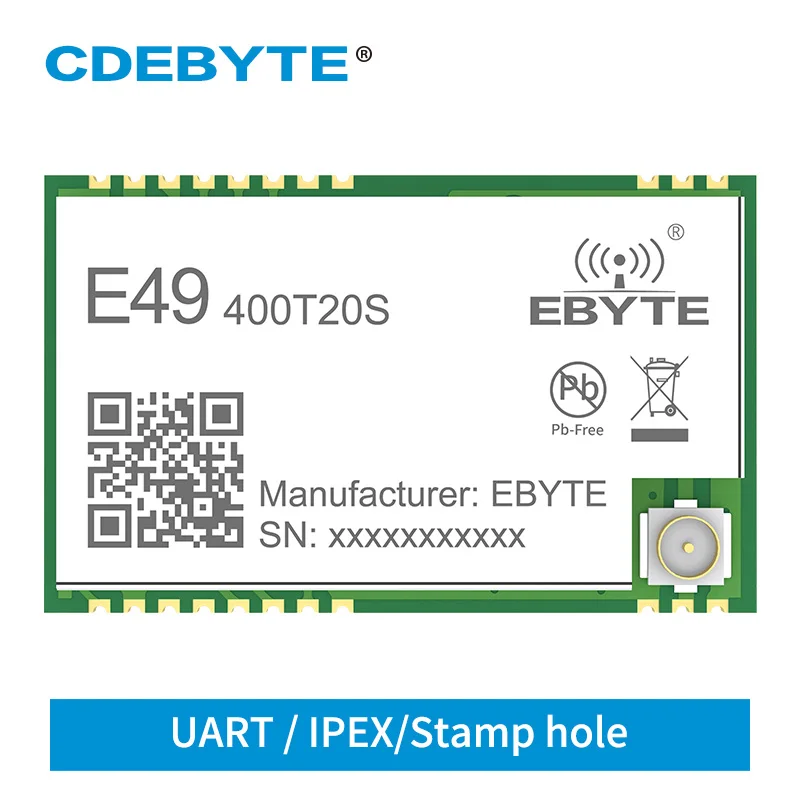 433MHz Módulo de radiofrecuencia CDEBYTE E49-400T20S 20dBm 100mW UART SMD rentable inalámbrico Módulo de transmisión de datos 1,0 km GFSK