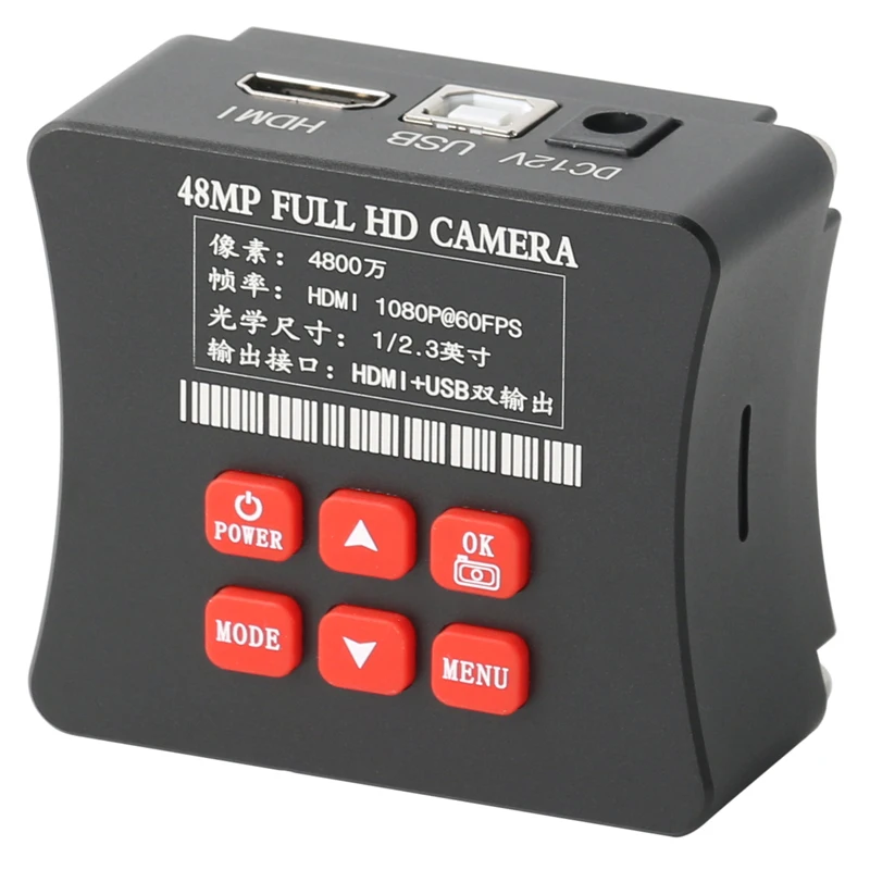 US $147.59 48MP 1080P HDMI USB Industrial Electronic Digital 180X 300X Video Microscope Camera Set For PCB SMD CPU Soldering Watch Repair