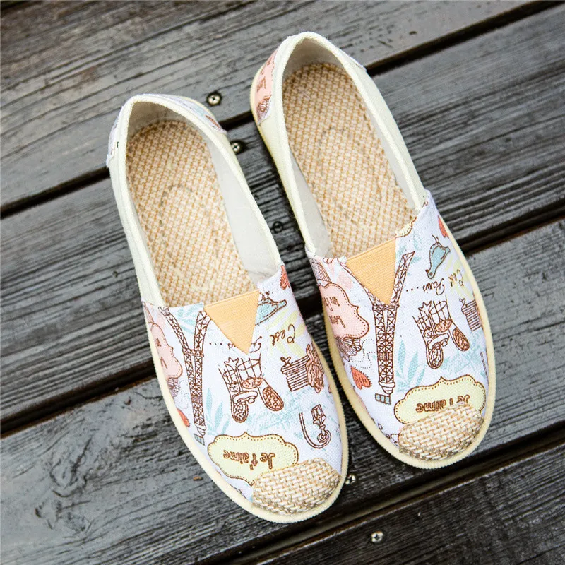 

Summer Joker Canvas Womens Shoes Students Flats Korean Version Lazy Shoes Women's Vulcanized Shoes Loafers Single Shoes yuj8