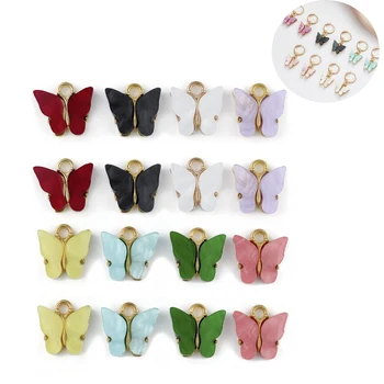 

10PCS Acrylic Colorful Butterfly Earring Pendants Butterfly Connectors Butterfly Charm Small Animal Findings DIY Jewelry Making