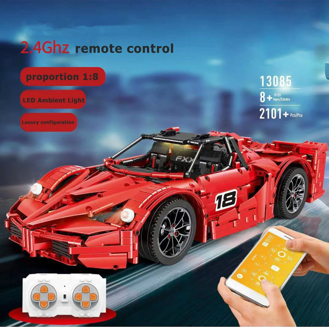 

DHL Technic Motor Function Car Racing Speed Sport Car Hypercar Building Blocks Set 2.4Ghz APP RC Car Model Kids Christmas Toys