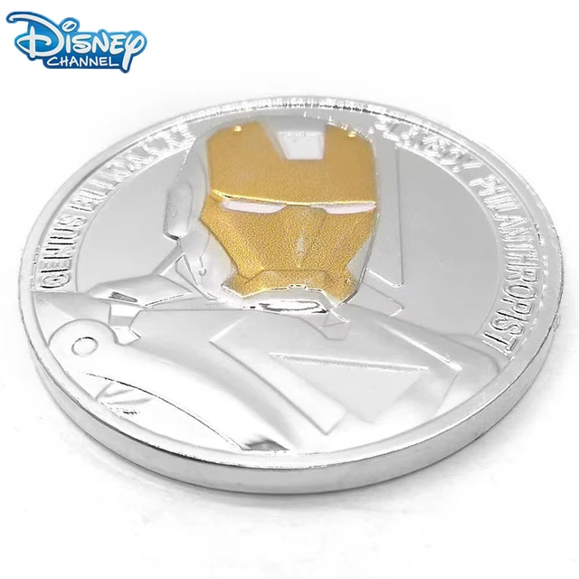 Disney Iron Man Megemlékező Érmefilm Karakter Ezüst Érme Szerencsés Érmék Divatgyűjteménye Bútor Dekoráció Kézműves - Image 6