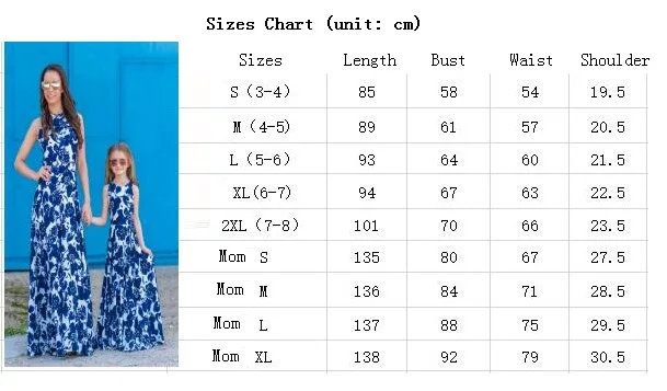 Длинное платье с цветочным принтом Платья без рукавов для мамы и дочки одежда для мамы и меня одинаковые комплекты для семьи платье для женщин и девочек